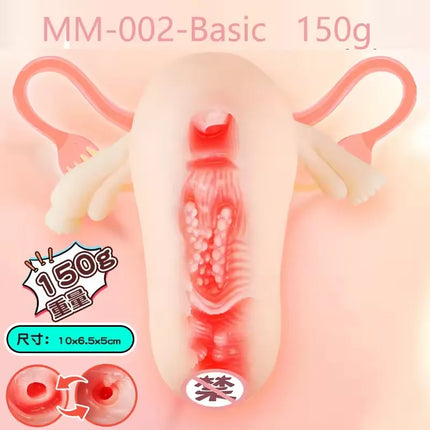 Realistic Women Uterus Vagina Masturbation Device Aircraft Cup Penis Simulation Pocket Pussy Breast Ball Adult Sex Toys for Man