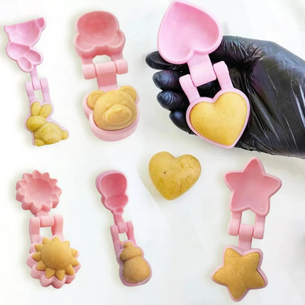 1Pcs 3D Sun Star Bear Cake  Mold 3D Printed Cake Cutter And Pusher Non-stick Doughnut Muffin Cups Cake Baking Tools