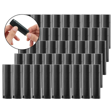 20/30/50Pcs 5ml 15ml Empty Lip Balm Tubes Plastic Black Perfume Deodorant Containers Cosmetic Lipstick Tubes Refillable Bottles