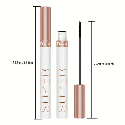 Micro-Fine Brush Mascara - Lengthening & Defining, Clump-Free, Waterproof, Smudge-Proof, Long-Lasting, Natural Volume