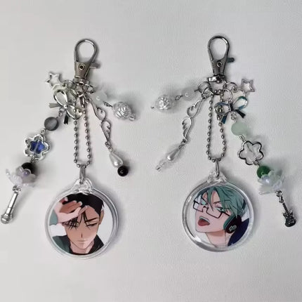2Pcs Alien Stage Ivan & Till Cartoon Keychain Acrylic Chain for Woman Men Fashion Anime Figure Acrylic Keyring Pendant Gift