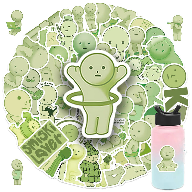 54Pcs Smiski Stickers Vinyl Waterproof  Stickers DIY Stickers Scrapbooking Phone Luggage Skateboard Waterproof Graffiti Decals