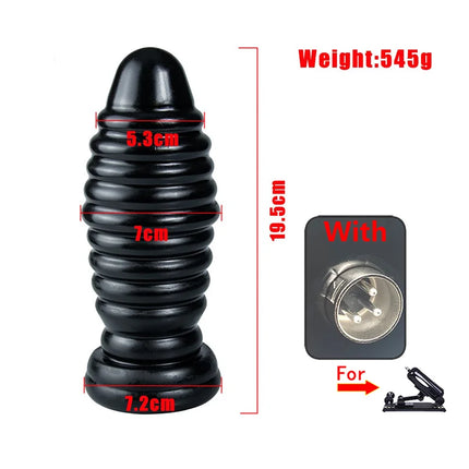 3XLR Sex Machine Attachments Huge soft Butt Plug Large Anal Trainer Realistic Dildo adult Masturbation Toys Vac-U-Lock Connector