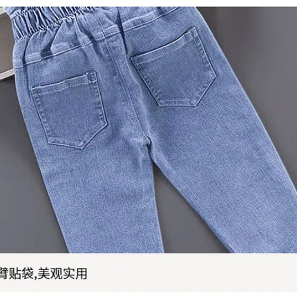 Girls' Pants Kids' Clothes Children's Jeans Cowboy Denim Pants Spring Autumn Fashion Clothing Streetwear Casual Harajuku