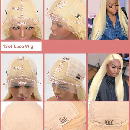 613 Curly Honey Blonde Lace Front Human Hair Wigs Loose Deep Wave 13x6 13×4 HD Water Wave Color Transparent Lace Frontal Wigs