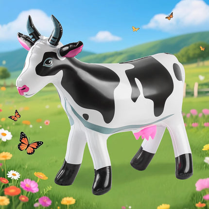 1PC Cow-Shaped Inflatable Is Very Suitable for Pool Party Decoration, Outdoor and Indoor Party Supplies