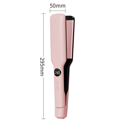 Professional Hair Straightener with Oil Coating Wide Plates–60W Fast Heating,Care for Frizzy,PTC Technology for Smooth Styling