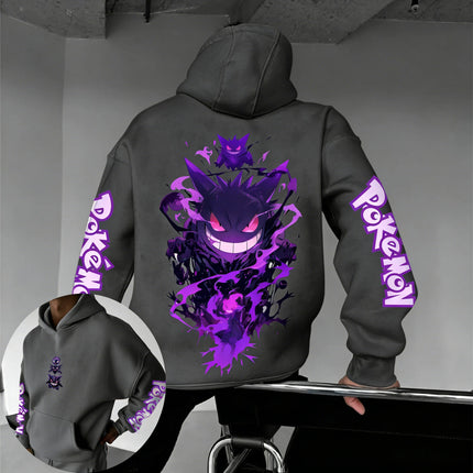 2026 Pokémon Game Gengar Collaboration Hoodie Spring/summer New Harajuku Men's and Women's Loose Casual Parent-child Sweater