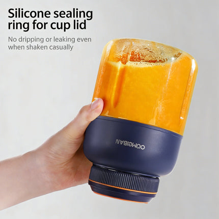 1300ML USB Rechargeable Portable Juicer, 46 Blades Fresh Fruit Mixer, Multifunctional Ice Crusher Smoothie Blender for Home