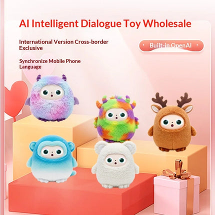 AI Intelligent Voice Interactive Plush Doll Emotional Dialogue Companion Robot Colorful Monster Fox 2025 New Edition Kids Gift