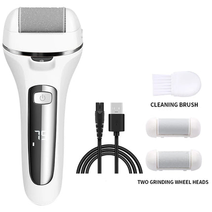 3 Heads Electric Foot File Callus Remover Professional Pedicure Machine Tools Rechargeable Waterproof Heel Dead Skin Scrubber