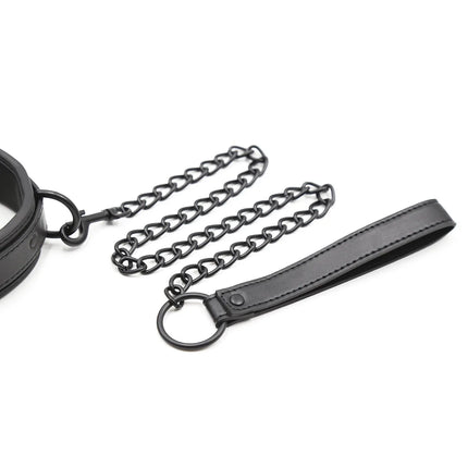 BDSM Leather Dog Collar Slave Bondage Belt with Chains Can Lockable  Fetish Erotic Sex Products Adult Toys for Woman Men Couples