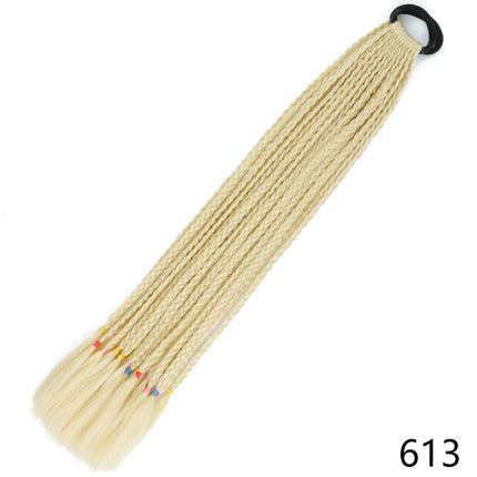 AZQUEEN Synthetic Gradient Color Dirty Braided Ponytail 60CM Elastic Rubber Band Braiding Pony Tail Hair Extensions For Girls