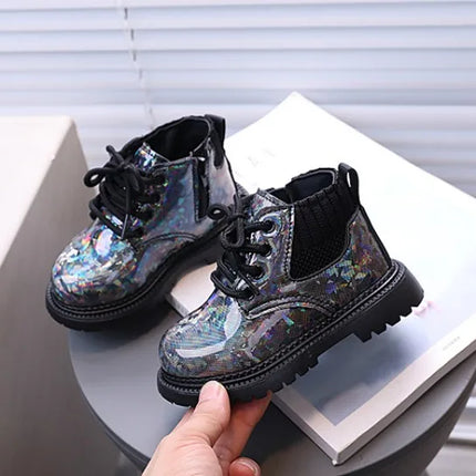 Winter Girls New Short Boots Children British Style Soft Sole Lightweight Boots Ankle-high Unisex Boys Shoes Size 21-30