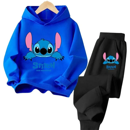 Disney Stitch Children's Street Fashion Sweater Boys Girls Tops Children's Sports Trucksuit Pullover Outdoor Sports Sonic Hoodie