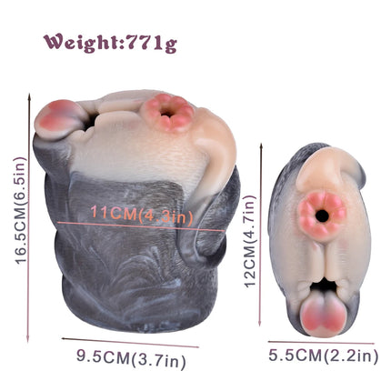 GEEBA Dual Hole Animal Pussy Man Penis Stroker Fantasy Silicone Male Masturbator Realistic Vagina Pocket Onahole Adult Sex Toys