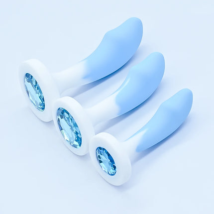 Silicone Anal Plug G-point Massage Gem Crystal Base Butt Plug Anal Masturbation Stimulator Anal Dilatancy Dildos Adult Sex Toys