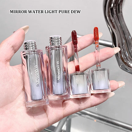 Mirror water gloss lip Dew low saturation glass lip toot lip glaze moisturizing moisturizing white mouth red