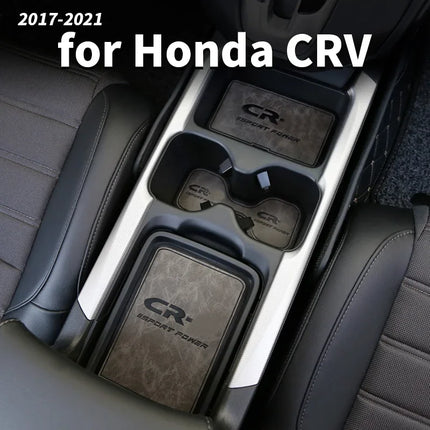For Honda CR-V CRV 5th 2017-2018 2019-2020 2021 Car Leather Gate Slot Mat Groove Pad Water Coaster Door Slot Mat Storage Anti Slip