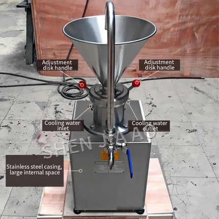 JMC-60 Vertical Colloid Mill Pulp Machine Colloid Refiner Multifunction Superfine Crushed Gouache Mixed Grind Peanut Butter 220V