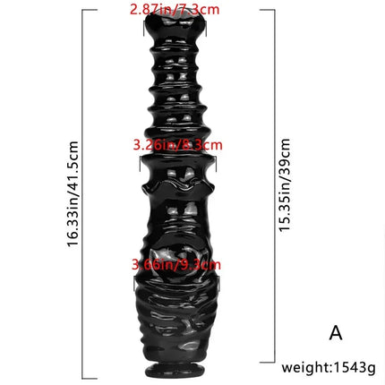 Black Huge Anal Plug Dildos Prostate Massage Vaginal Anal Stimulator Fisting Long Buttplug Anus Dilator Sex Toys for Women/Men