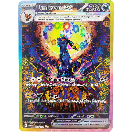 Collection Cards EN Prismatic Evolutions Umbreon Espeon Sylveon DIY Self Made Single Card Classic Game Anime Card Gift Toy