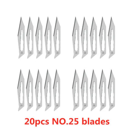 20-100pcs NO.20-NO.25 Sterile Medical Surgical Blades for Cutting Phone PCB Repair DIY Carving Animal Eyebrow Scalpel Knife