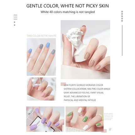 KUDAN 6Pcs Water-Based Nail Polish Set 10ml Nude Red Pink Peel-Off Air-Dry Nail Art Polish Kit Manicure No Need Lamp