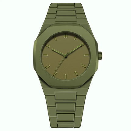 Men's Casual Lightweight Sports Business Watch Minimalist Design Plastic Strap Quartz Wristwatch