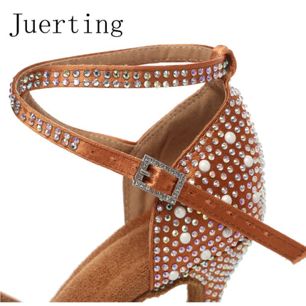Juerting new Heels Modern Jazz Salsa soft soled women's adult Latin Chacha Rumba Bachata dance shoes