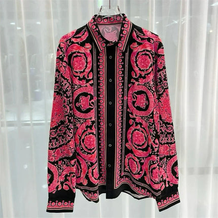 2025 Spring and Summer New Fashion Digital Printing Men's Short Sleeve Shirt High Quality Comfortable Lightweight Fabric