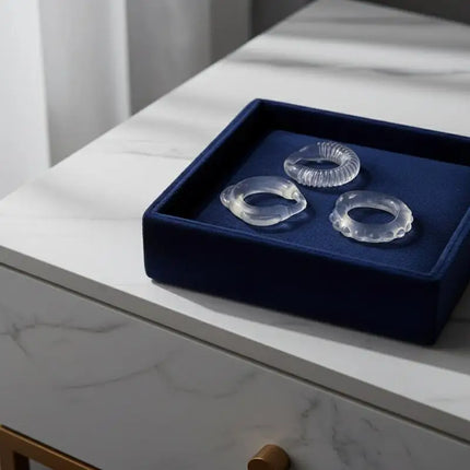Delay Ejaculation Ring 3Pcs Cock Ring Silicone Penis Lock Reusable Comfortable for Men Couples Enjoyment