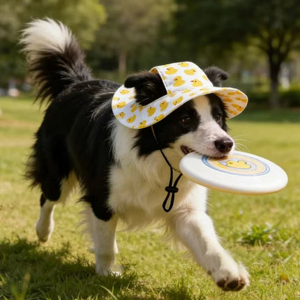 1Pcs S/M/L Cute Print Dog Hat for Small Medium Dogs Adjustable Pet Cap Puppy Pug Corgi Dachshund Hats Summer Out Pet Accessories