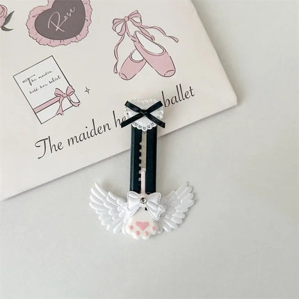 Cute Cat Paw Utility Knife Lovely Wing Bowknot Style Open Box Cutter Letter Envelope Opener Mail Knife School Office Supplies