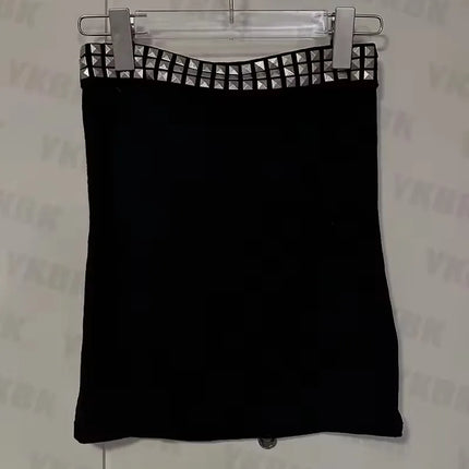 Hip Hop Streetwear Y2k t-shirt Sexy Crop Tops Harajuku Casual Tank Tops Sleeveless Slim Fit Vest Grunge Cool Girl Crop Tops