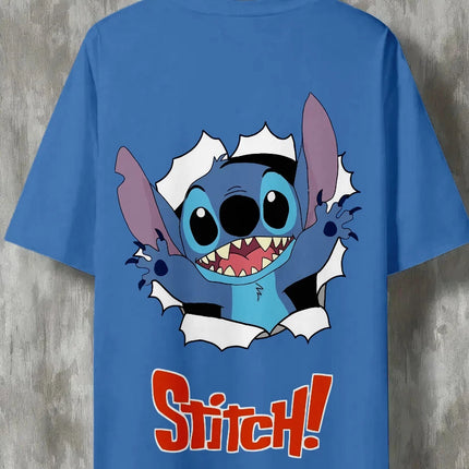Men's Stitch Breaking Through Graphic T-shirt Casual Streetwear Tee
