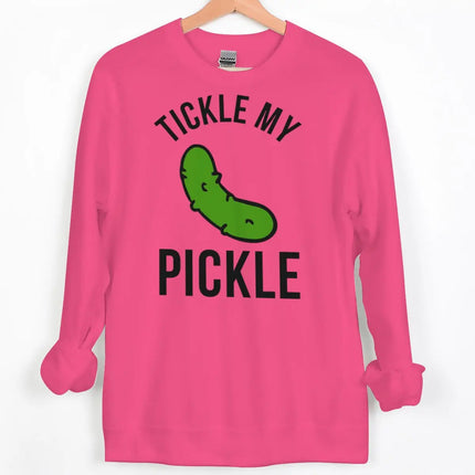 Fun Pickle Print Sweatshirt "Just A Girl Who Loves Pickles/Tickle My Pickle" Crewneck Streetwear Women Men Couple Y2K Pullover
