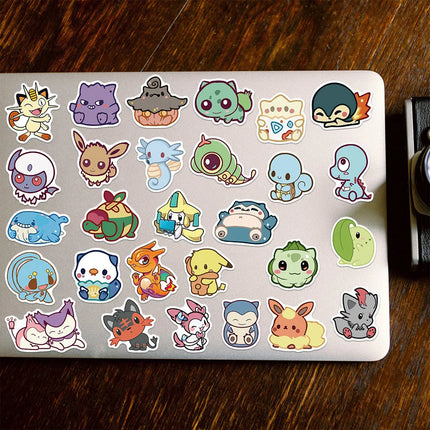 10/30/50pcs Japanese Anime Pokemon Stickers Kawaii Pikachu Graffiti Decals DIY Laptop Suitcase Skateboard Cute Cartoon Sticker