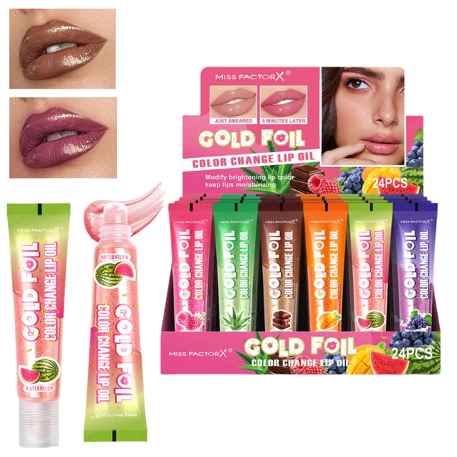 Shiny Lip Oil Gift Set 15ml×24PCS Deep Moisturizing Non-Fading Lip Oil, Brightens and Enhances Lip Color, Gift Box