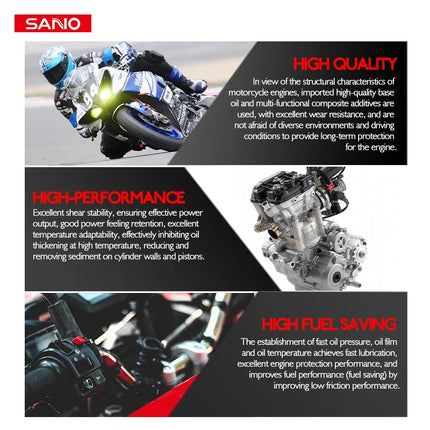 SANVO motorcycle oil 4T 15w40 for Motorcycle Engine Maintenance and Care motorcycle lubricant 0.9L