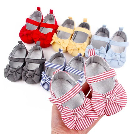 Baby Girl Princess Shoes Soft PU Classical Bowknot Beautiful and Cute for Newborn Girl Spring and Summer Prewalking 2023 Fashion