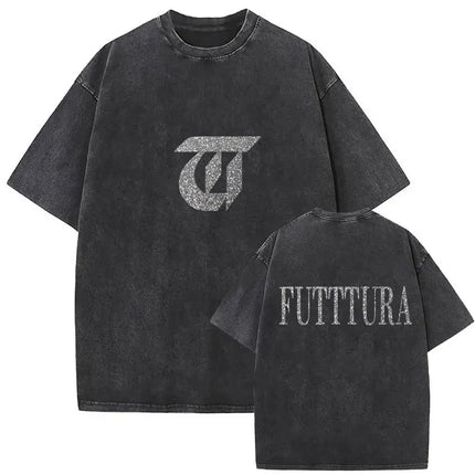 Singer Tini Stoessel Futtura Album 2025 Graphic T Shirts Men Women Fashion Casual Washed Vintage T-shirt Fans Gift Streetwear
