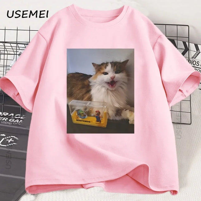 Forsaken Skin 007n7 Love Cat T Shirt Men Women Game Cosplay T-shirt Funny Graphic Tees Cotton Short Sleeve Round Neck T-shirt