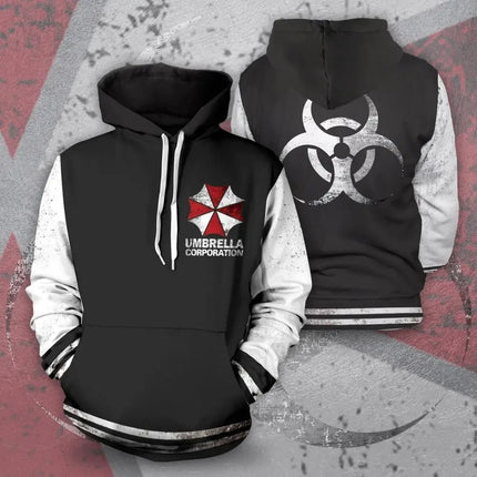 Men's hooded sweatshirt, 3D digital printed top, fashionable casual sports jacket