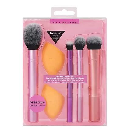 Portable Makeup Brush Set Foundation Blush Highlighter Brush Long Handle Artificial Fiber Brushes Box Packaged for General Use