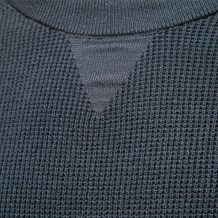 AIOPESON Raglan Sleeve Polo Shirt Men Henley Collar Solid Color Long Sleeve Heavyweight Cotton Business Casual Autumn Winter