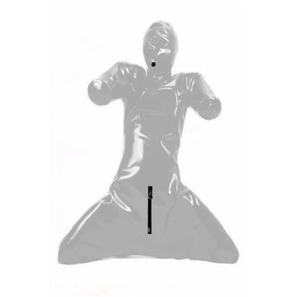 Erotic Latex Bodysuit for Men, Full Body Cover, Faux Leather Catsuit, Open Crotch Clubwear, Prisoner Costumes,PVC Bondage,Zentai