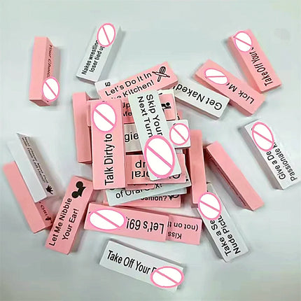 48Pcs Sex Block Game Wooden Block Tower Game Sexual Position Valentine Tumbling Tower Stacking Games Night Party Sex Toys