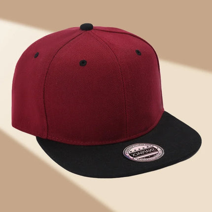 Custom Hat Unisex Hip hop Flat Trucker Hats Women Men Dance Caps Solid Color Adjustable Flat Bill Adult Snapback Hat with Logo