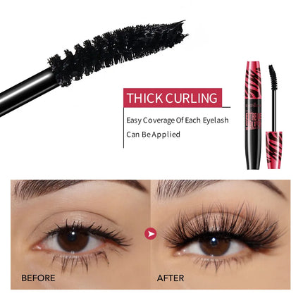 4D Silk Fiber Lash Mascara Waterproof Mascara For Eyelash Extension Black Thick Lengthening Eye Lashes